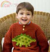 Red Heart WR1779 Boys Dino Sweater