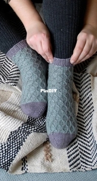 Lavender and Mint Socks by Anja Heumann