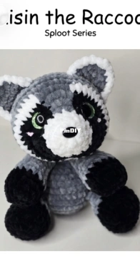 Snuggle Beans Crochet - Shannon Munro - Sploot series: Raisin the raccoon