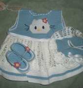 Sugar Toe Babies - Kittens & Bows Sun Dress, Garden hat & matching