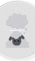 Daily Cross Stitch - Sheep Thoughts