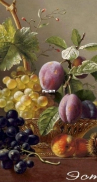 EstE 178 Plum, Fruit and Chestnut Still Life