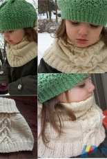Green Snake Cowl by Myla Vayner-Free