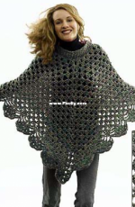 Lion Brand Yarn - 50189-13C - Coming Home Poncho Plus Size - Free