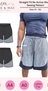 Ellie and Mac - Straight Fit Be Active Shorts - Sizes XS-5XL - English, French