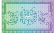 D Q Orth Designs - David Q Orth - Tribal Cat Throw