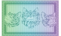 D Q Orth Designs - David Q Orth - Tribal Cat Throw