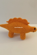Shimmeree Creation - Jenn Mulherin - Amigurumi Orange Four-Legged Dino - Free