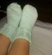 2-at-a-time, toe up, short row heel socks on 2 circular needles by Jen Kobrick
