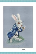 Elena Lee / Li (Елена Ли)  - Rabbit with a clock.