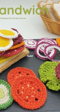 Tiffy Happy Crafts - Tiffy Pursia - Sandwich Play Set - Sandwich für Kinderküche - English - German