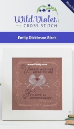 Wild Violet Cross Stitch - Emily Dickinson Birds - Free