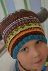 Mighty Warrior Beanie (Viking Horns) by Amanda Schwabe -Free