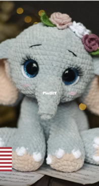 Provyazano / Alice Shop Toys - Viktoria Lazareva - Elephant - Original english pattern