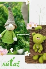 chick and teddy bear key ring