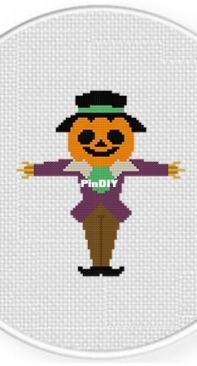 Daily Cross Stitch - Jack O Lantern Man