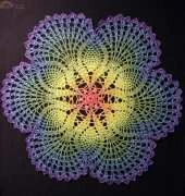 rainbow doily