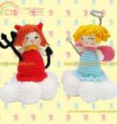 Handmade Kitty - Jenny Lloyd - Little Angel Girl and Little Mischievous Devil Girl