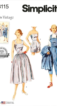 Simplicity S3115 1950s Vintage  Size 6-24