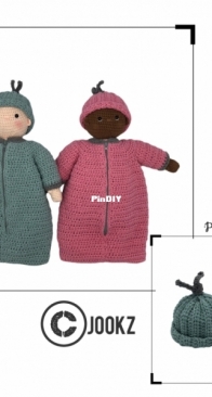 Jookz creaties - Joke Postma - Trappelzak met Mutsje voor guusje - Dutch