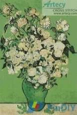Artecy Cross Stitch - Roses in a Vase by Van Gogh