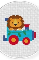 Daily Cross Stitch - Safari Lion Train