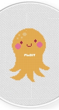 Daily Cross Stitch - Kawaii Octopus