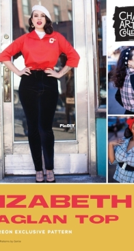 Charm Patterns - Lizabeth Raglan Top - Sizes 2-20 and 18-34