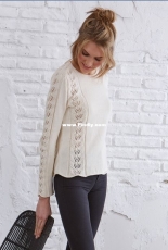 Schachenmayr S10409 Pullover with Lace Panels - Free