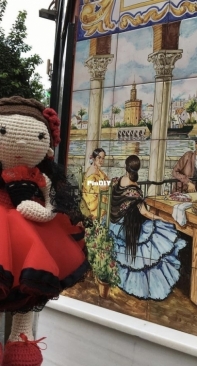 Doll walking in Triana Sevilla Spain