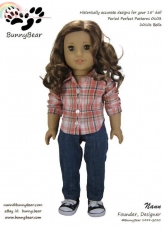 Bunny Bear-Perfect Period Pattern 0103-2010s Bella-18" doll