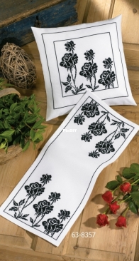 Permin 63-8357  Roses Table Runner - xsd