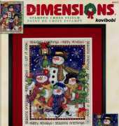 Dimensions 8665 - Snowmen Greetings