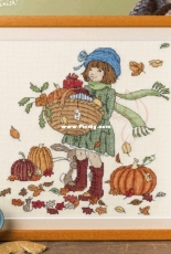 Belle and Boo Fall for Autumn from Cross Stitch Crazy 259