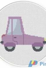 Daily Cross Stitch - Violet Car