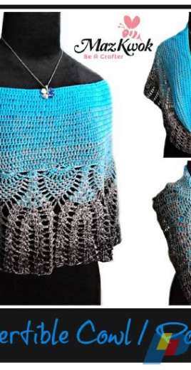 Be A Crafter - Maz Kwok - Convertible Cowl / Poncho - Free