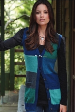 Colour Block Vest by Patons Australia - FREE