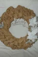 Christmas burlap wreath
