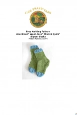 Lion Brand Yarns-L10475-Slipper Socks-Free