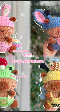 Rin meow 4in 1 capybara in animal outfits