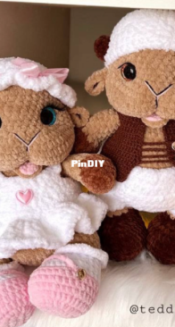 Teddy_knitted - Daria Kiseleva - Little Ewe and Ram - Russian