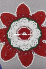 Crochet doily Pineapple Santas