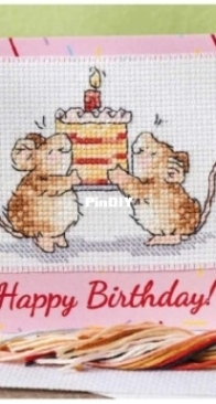 Birthday Mice by Margaret Sherry from The World of Cross Stitching 358 PCS + XSD