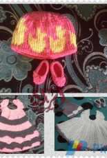 Typestry hat and baby dresses