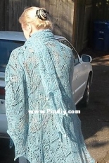 Blue Rock Bindweed Shawl by Tatiana Zmanovskaya
