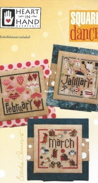 Heart in Hand Needleart - Square Dance - January, February, March