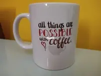 first attempts - sublimation on a mug - I like it already