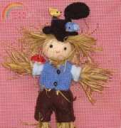 HandMadeAwards-Lovely Scarecrow With Little Bird by Loly Fuertes