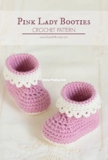 Hopeful Honey - Olivia Kent - Pink Lady Baby Booties - Free