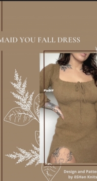 Maid you fall dress by Vanessa Fleming - Oshen knits